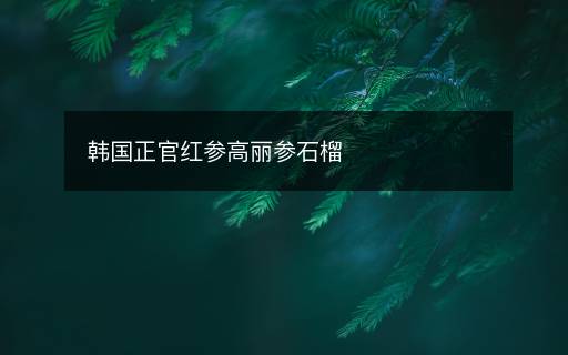 韓國(guó)正官紅參高麗參石榴