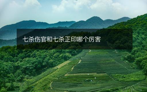 七殺傷官和七殺正印哪個厲害