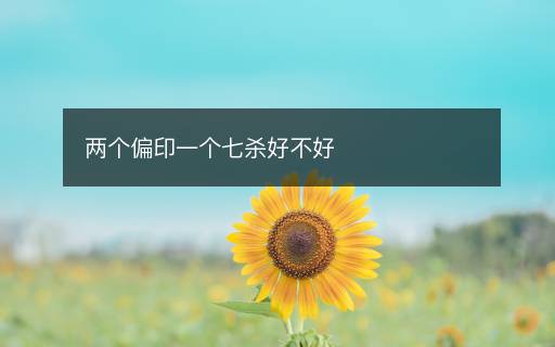 兩個(gè)偏印一個(gè)七殺好不好