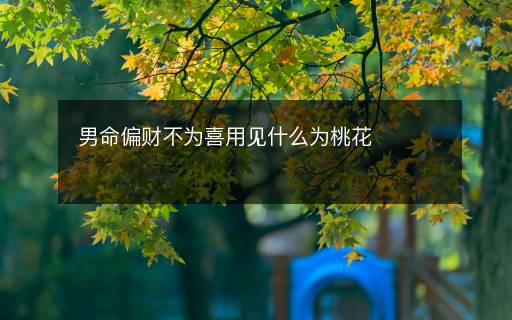 男命偏財(cái)不為喜用見什么為桃花