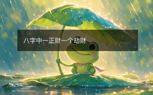八字中一正財一個劫財