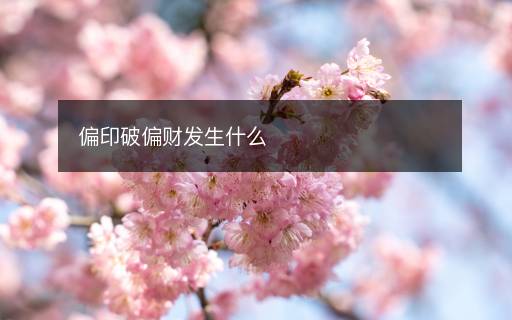 偏印破偏財發(fā)生什么