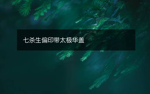 七殺生偏印帶太極華蓋