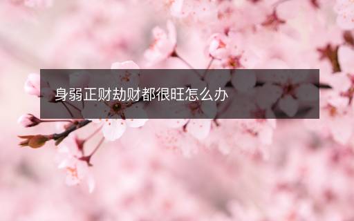 身弱正財劫財都很旺怎么辦