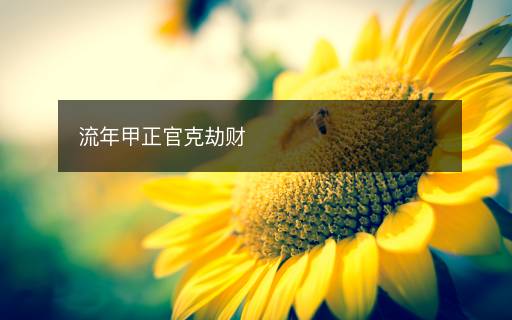 流年甲正官克劫財