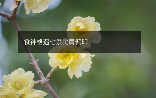 食神格遇七殺比肩偏印