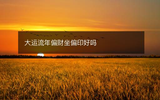 大運流年偏財坐偏印好嗎