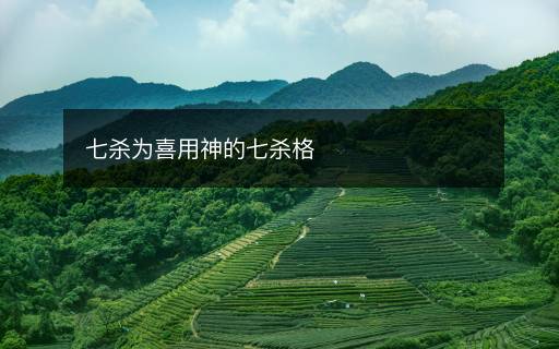 七殺為喜用神的七殺格