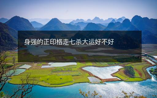 身強的正印格走七殺大運好不好