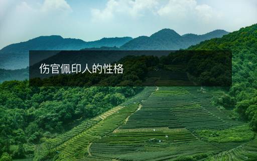 傷官佩印人的性格