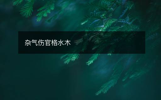 雜氣傷官格水木
