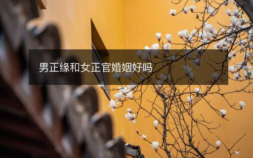 男正緣和女正官婚姻好嗎