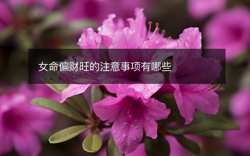 女命偏財旺的注意事項有哪些