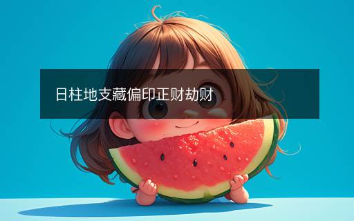 日柱地支藏偏印正財劫財