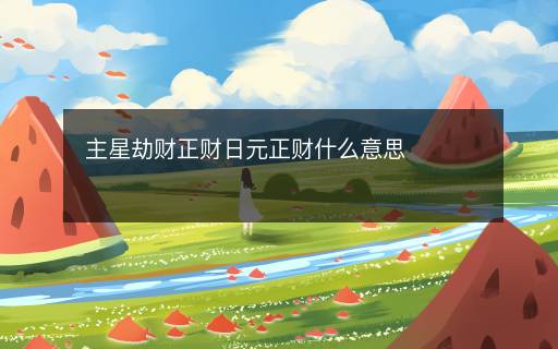 主星劫財正財日元正財什么意思