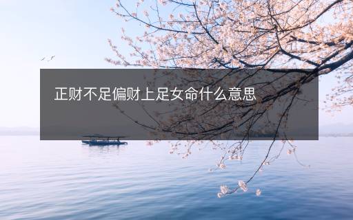 正財(cái)不足偏財(cái)上足女命什么意思