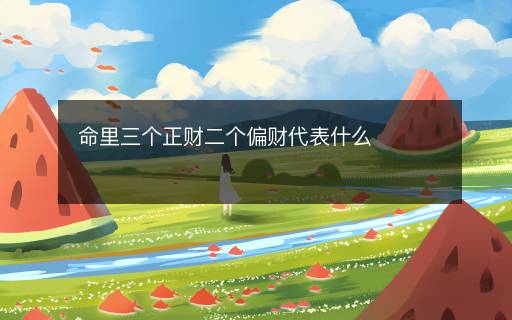 命里三個正財二個偏財代表什么