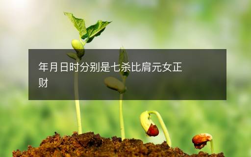 年月日時分別是七殺比肩元女正財