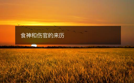 食神和傷官的來(lái)歷