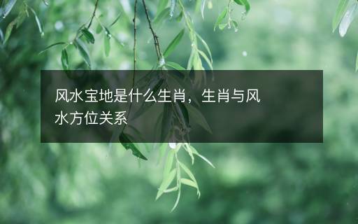 風(fēng)水寶地是什么生肖，生肖與風(fēng)水方位關(guān)系