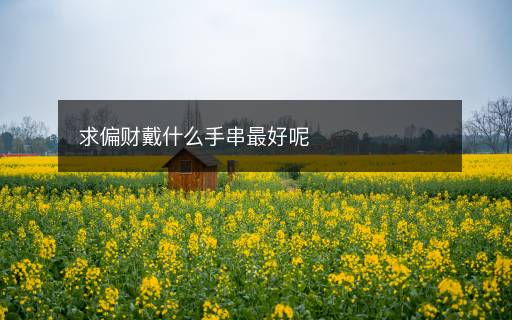 求偏財戴什么手串最好呢