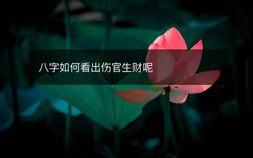 八字如何看出傷官生財(cái)呢