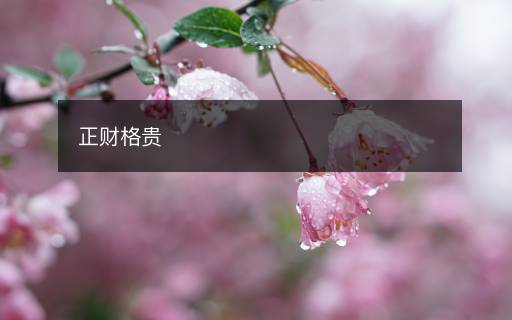 正財格貴