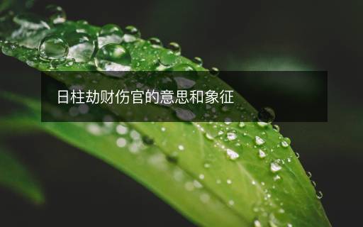 日柱劫財傷官的意思和象征