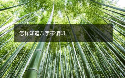 怎樣知道八字帶偏印