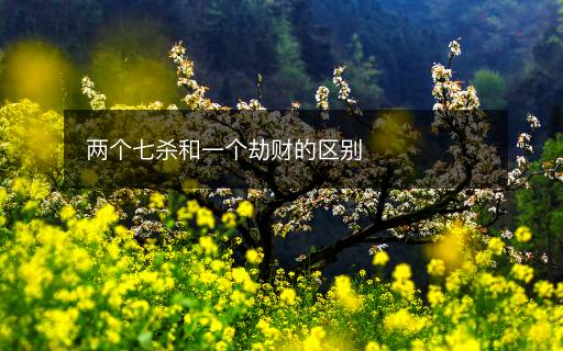 兩個七殺和一個劫財?shù)膮^(qū)別