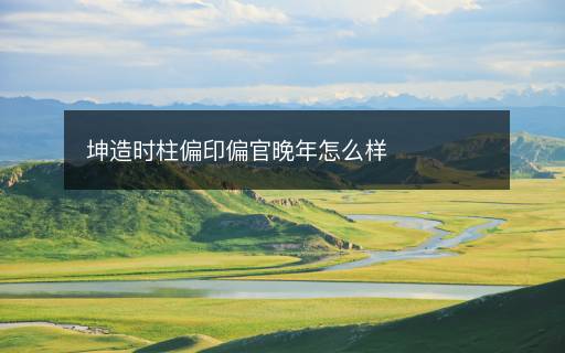 坤造時(shí)柱偏印偏官晚年怎么樣
