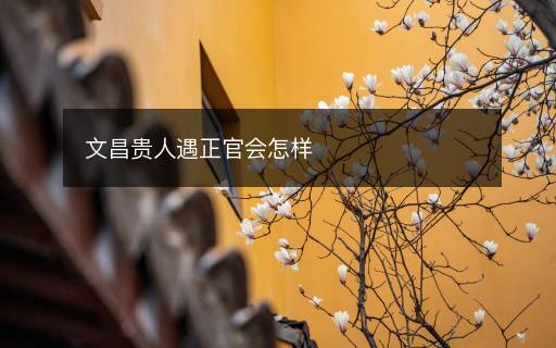文昌貴人遇正官會怎樣