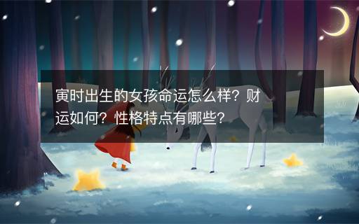 寅時出生的女孩命運怎么樣？財運如何？性格特點有哪些？