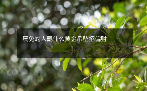 屬兔的人戴什么黃金吊墜招偏財(cái)