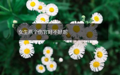女生兩個傷官好不好呢