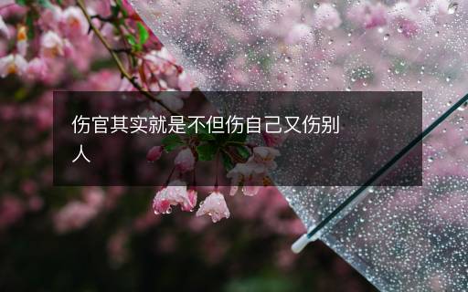 傷官其實(shí)就是不但傷自己又傷別人
