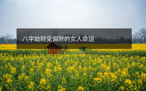 八字劫財(cái)見(jiàn)偏財(cái)?shù)呐嗣\(yùn)