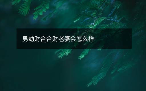 男劫財(cái)合合財(cái)老婆會怎么樣