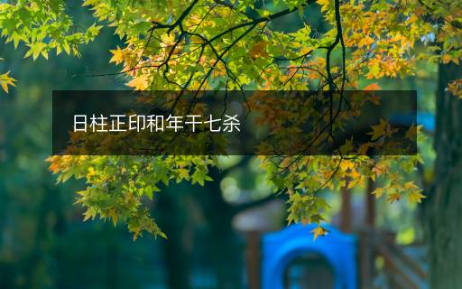 日柱正印和年干七殺