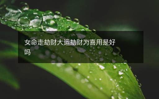 女命走劫財(cái)大運(yùn)劫財(cái)為喜用是好嗎