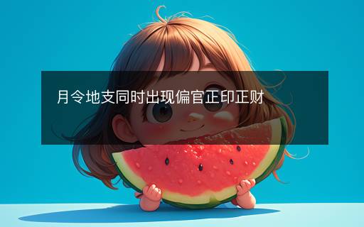 月令地支同時(shí)出現(xiàn)偏官正印正財(cái)