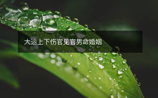 大運(yùn)上下傷官見官男命婚姻