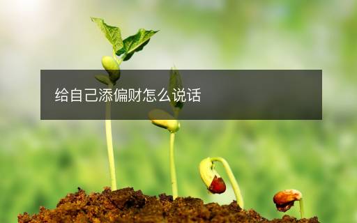 給自己添偏財怎么說話