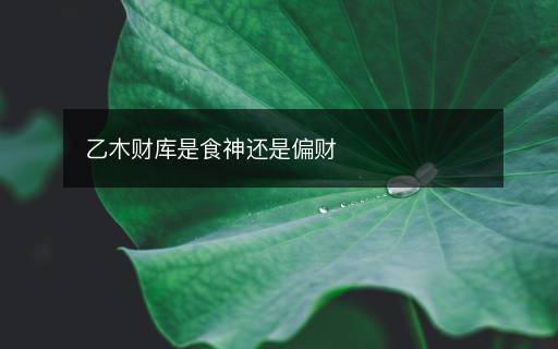 乙木財(cái)庫(kù)是食神還是偏財(cái)