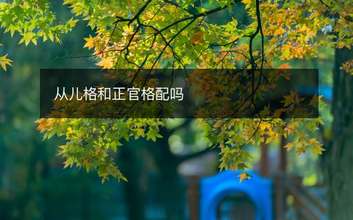 從兒格和正官格配嗎