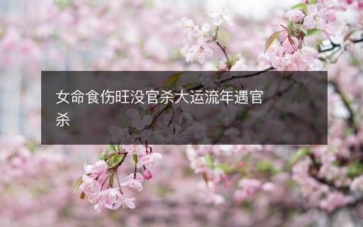 女命食傷旺沒官殺大運(yùn)流年遇官殺