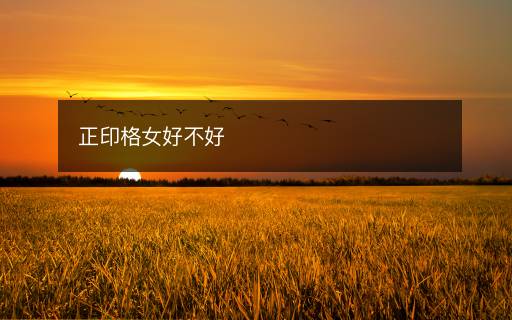 正印格女好不好