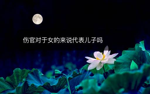 傷官對(duì)于女的來(lái)說(shuō)代表兒子嗎