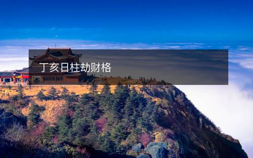 丁亥日柱劫財(cái)格