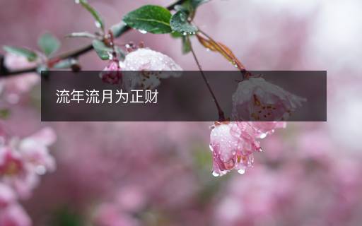 流年流月為正財(cái)
